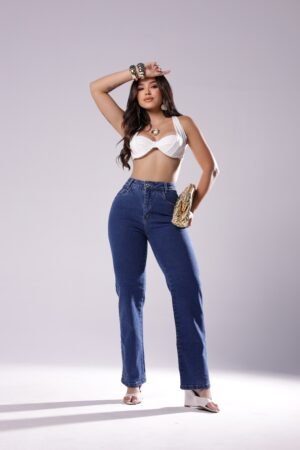 Calça feminina corte reto